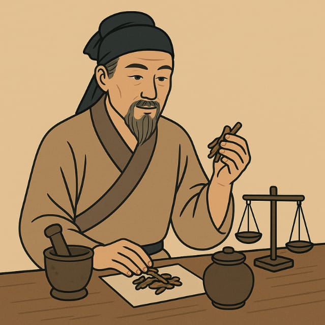 『傷寒論』を著した医聖・張仲景のイメージ画像　（C)東京の表参道にある源保堂鍼灸院・薬戸金堂 東洋医学・中医学・鍼灸・漢方薬で宇宙を変えたい