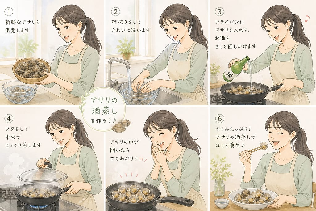 春を仕上げる料理 アサリの酒蒸し 春の養生 (C)表参道・青山・源保堂鍼灸院・薬戸金堂